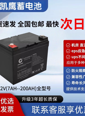 凯鹰蓄电池6FM24 KS24-12V5A7A14A17A24A38A65A100AH消防主机电源