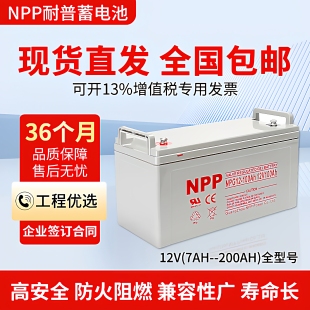 65AH100A120A太阳能机房EPS应急UPS NPP耐普蓄电池12V17A24A33A38