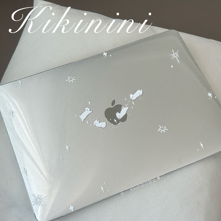 Kiki的白日梦/兔子旋转跳跃苹果满天星亚克力MacBookproair保护壳保护套轻薄防磕碰pc材质M4M3新款防摔透气