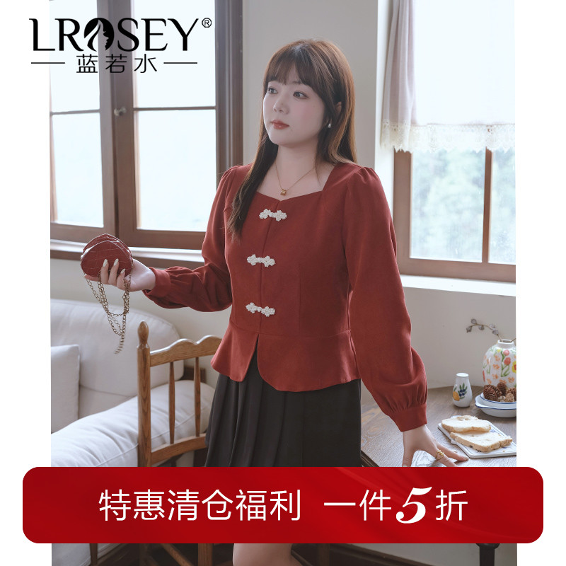 蓝若水新中式衬衫国风上衣显瘦