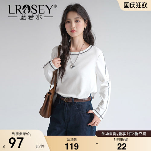 蓝若水设计感休闲T恤宽松显瘦