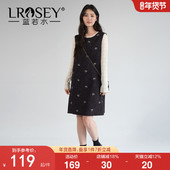 蝴蝶结刺绣A字裙 蓝若水大码 韩系千金风叠穿背心裙 2026春新款