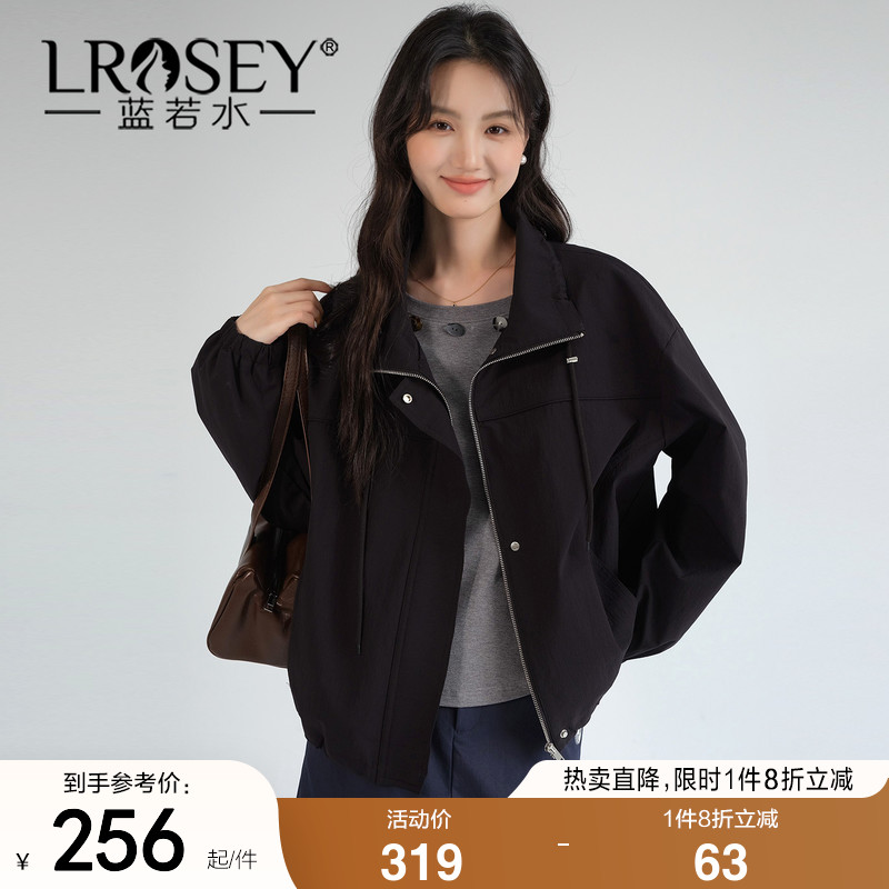 蓝若水休闲百搭显瘦短款夹克外套