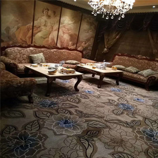 欧式 地毯威尔顿印花酒店婚庆满铺客厅房间商用剧院台球厅阻燃地毯