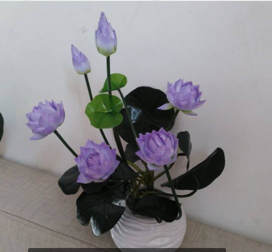 仿真莲花荷花 供佛客厅落地假花仿真花