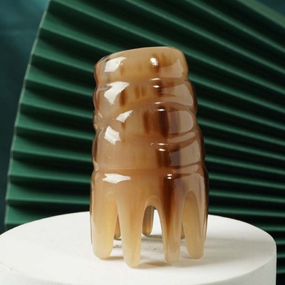 牦牛角梳子按摩洗头梳头部经络梳