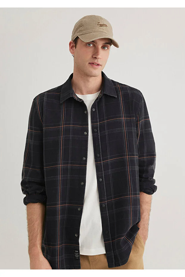 土耳其mavi弹力磨毛衬衫休闲舒适百搭0210806-89579