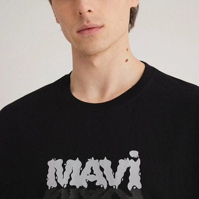 土耳其mavi男士黑色短袖圆领宽松T恤