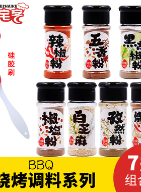 烧烤调料腌料撒料组合套装全套孜然粉椒盐粉五香黑胡椒辣椒白芝麻