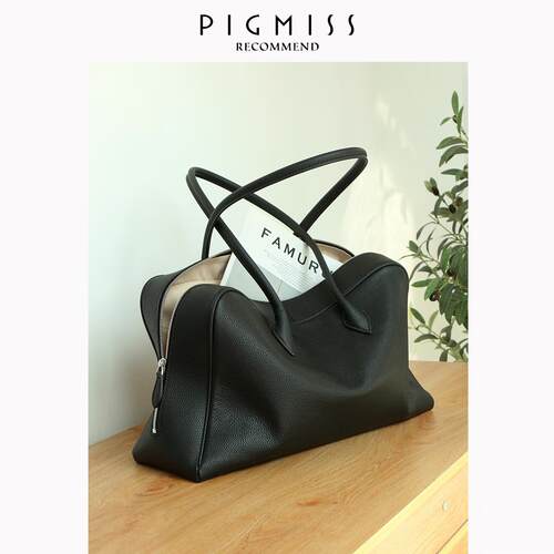 PIGMISS头层牛皮单肩通勤包