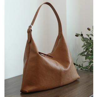 【PIGMISS】头层植鞣牛皮托特包慵懒风单肩腋下斜挎hobo包通勤包