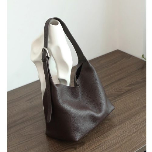 【PIGMISS】头层togo牛皮复古单肩腋下包女新款hobo包斜挎饺子包