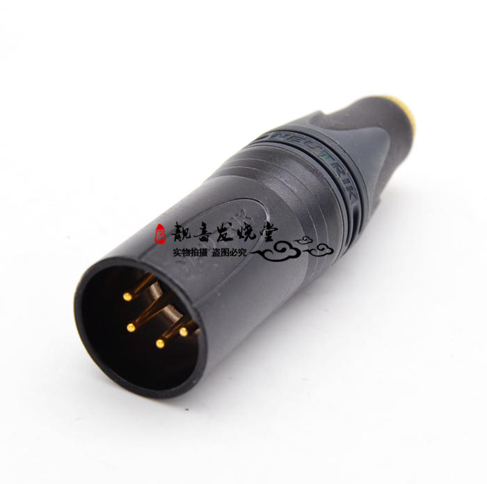 台式解码器XLR卡侬转DAC耳放4芯卡农4.4平衡耳机2.5音频转接头3.5