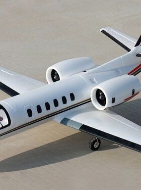 迪乐美Dynam Cessna 550 v2 翼展1180mm 64mm 双涵道固定翼客机