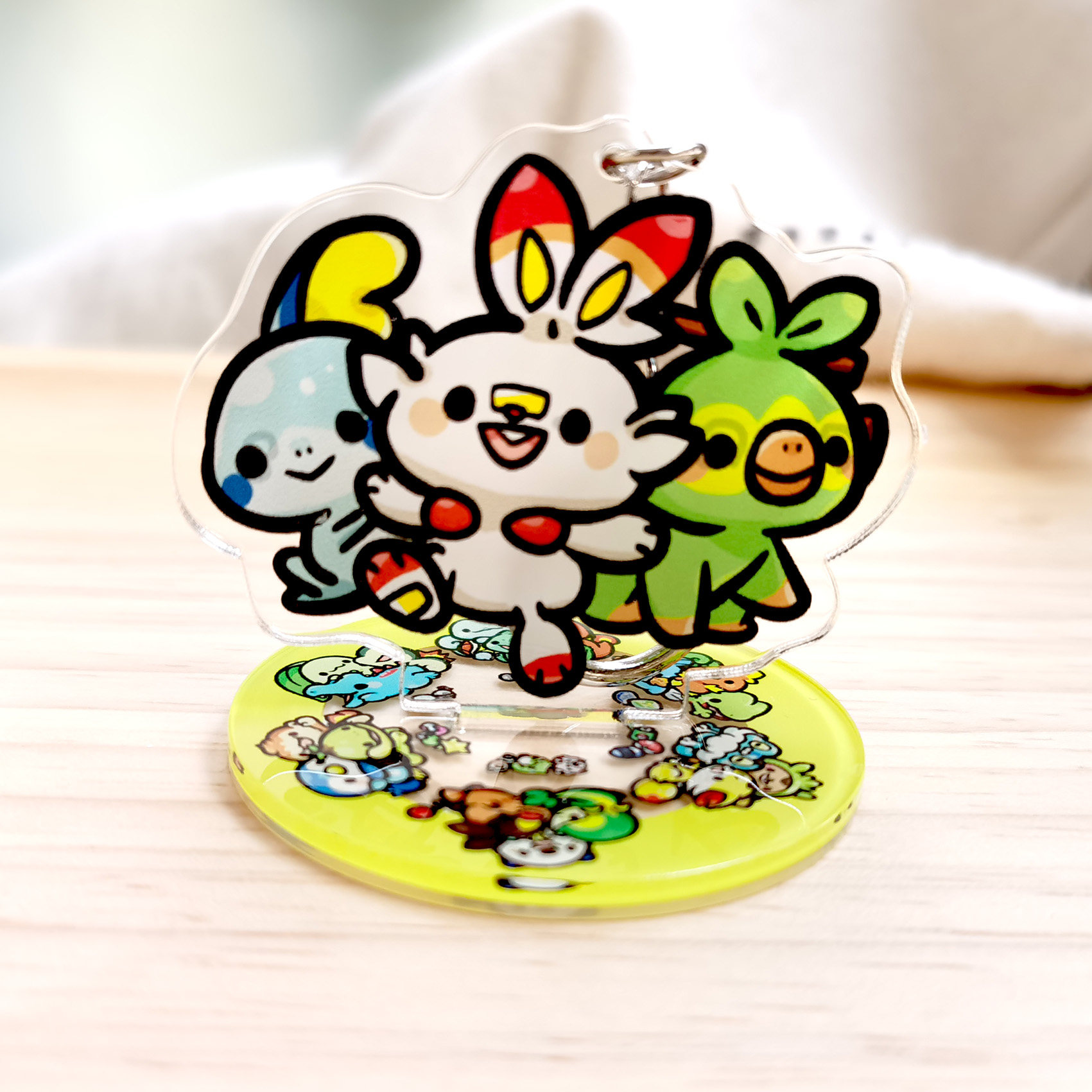 精灵宝可梦/口袋妖怪历代御三家/皮卡丘挂件立牌剑盾炎兔儿泪眼蜥