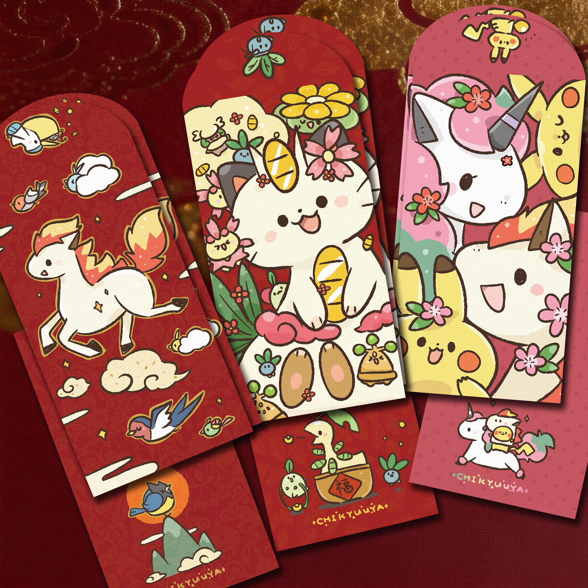 精灵宝可梦口袋妖马年小火马皮卡丘喵喵可爱红包套组2025年利是封,模玩/动漫/周边/娃圈三坑/桌游,动漫水杯/居家/百货,淘宝优惠券,粉丝福利购,淘宝优惠卷