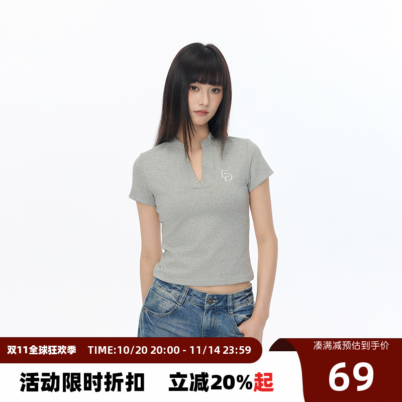 【Endweep官方店】V领辣妹短袖