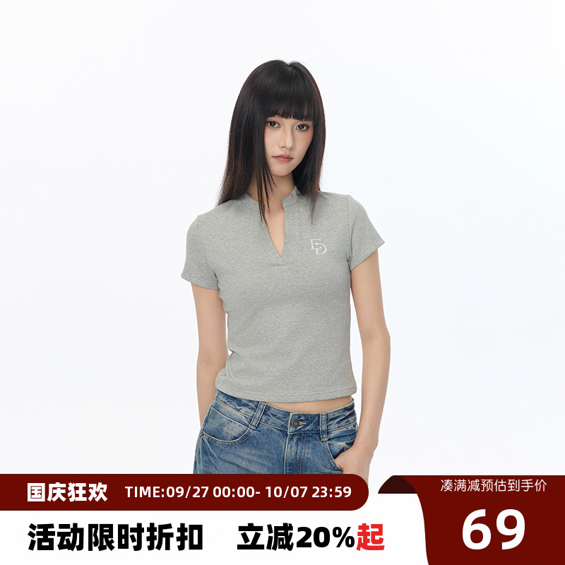 【Endweep官方店】V领辣妹短袖