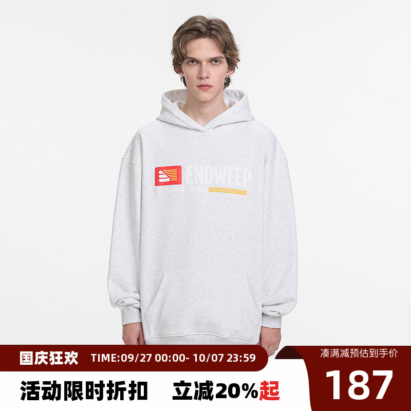 Endweep宽松休闲发泡印花卫衣