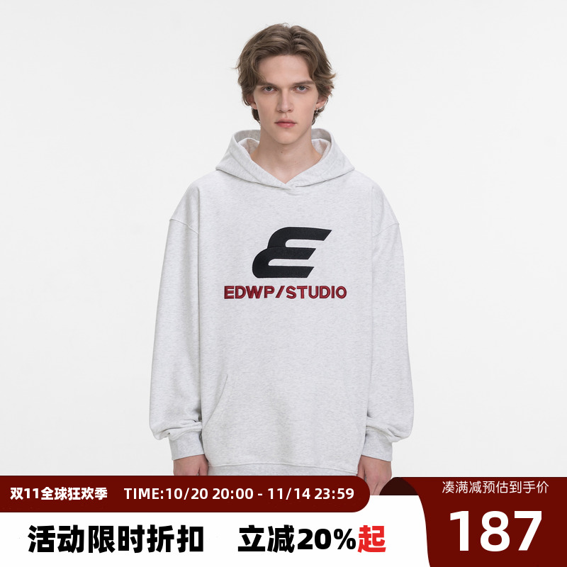 Endweep宽松休闲E字刺绣卫衣