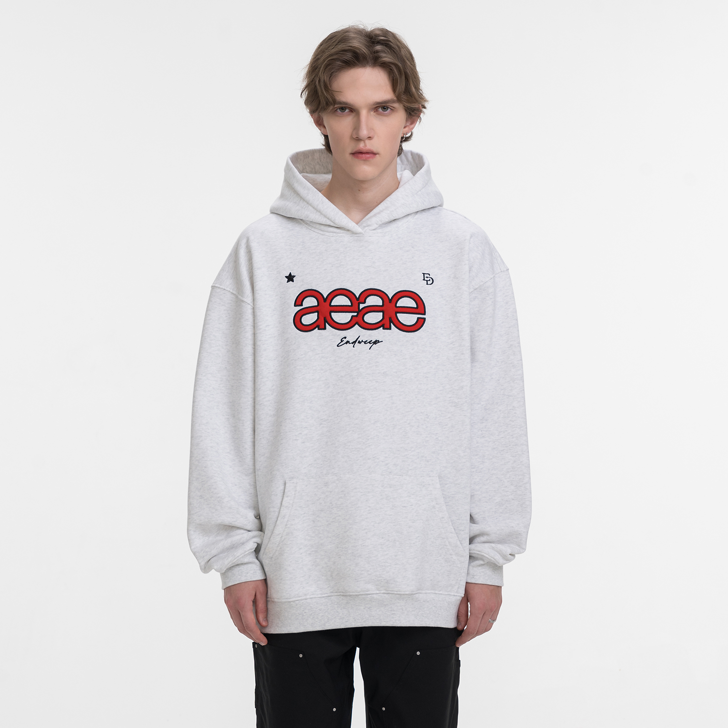 Endweep宽松休闲aeae贴布卫衣