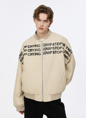 KSXN（原ENDWEEP）胸前标语夹克外套秋冬美式高街国潮情侣上衣