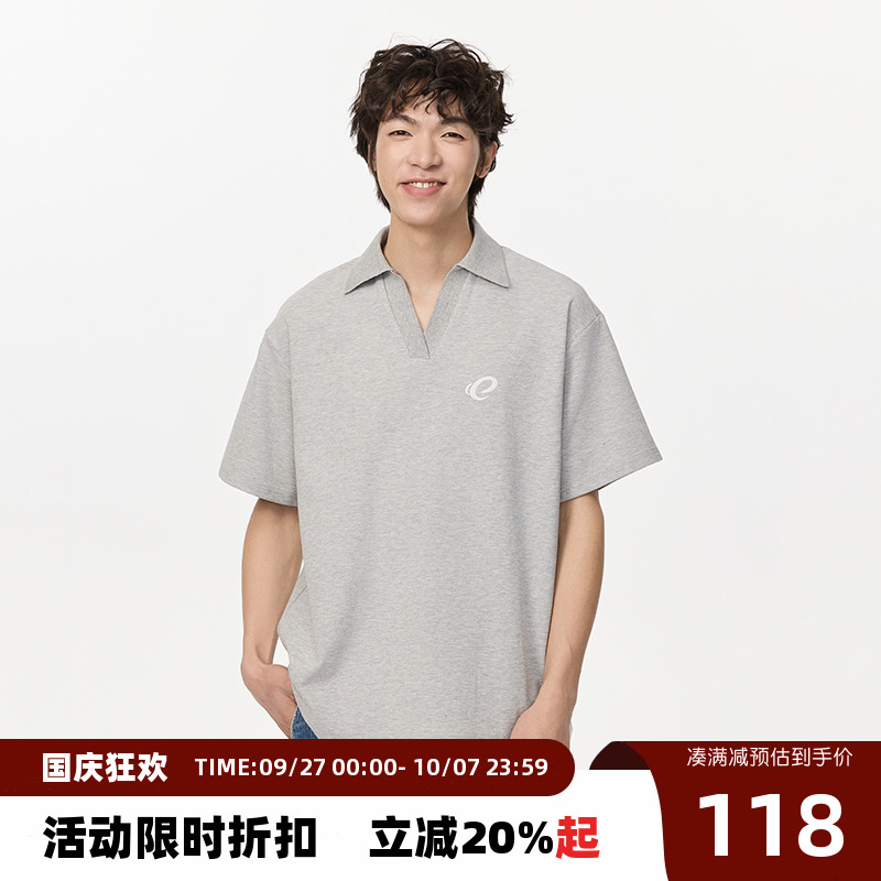 【Endweep官方店】基础翻V领短袖