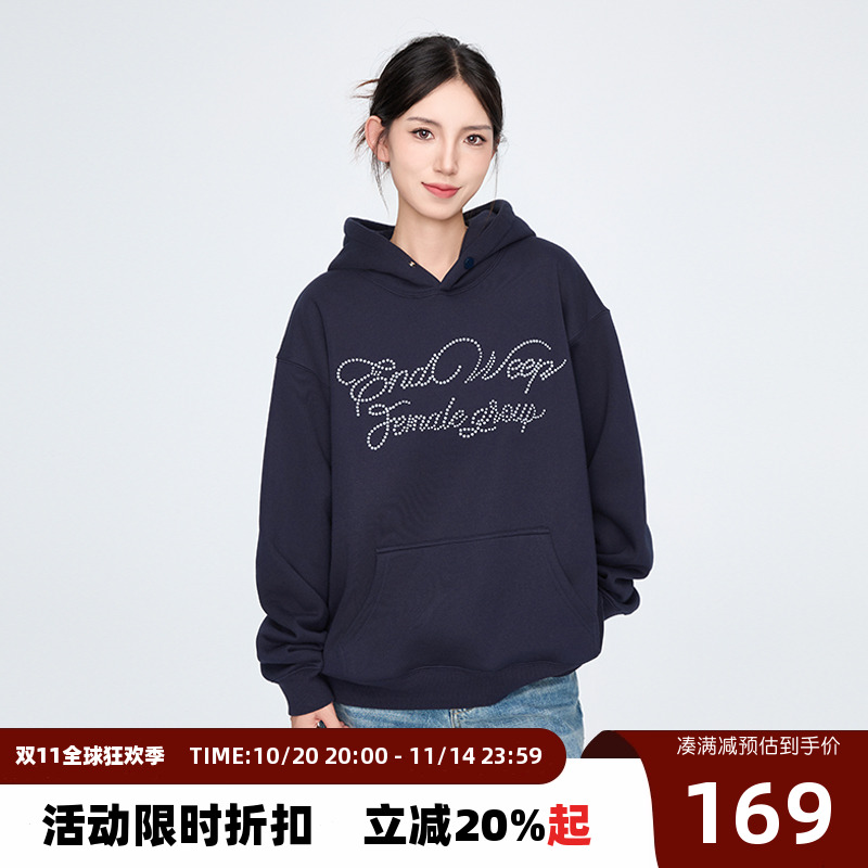 【Endweep官方店】烫钻连帽卫衣