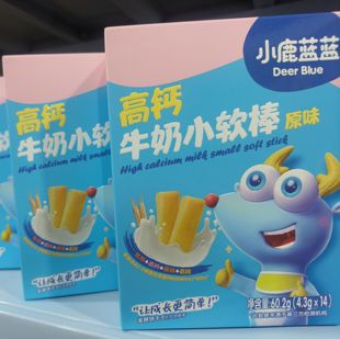 小鹿蓝蓝高钙牛奶小软棒“让宝宝的成长更简单！”62.2g