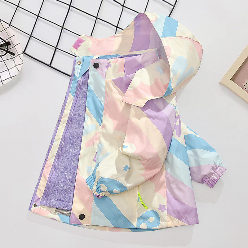 女童冲锋衣儿童外套中大童三合一可拆卸2025秋装新款春秋冬童装