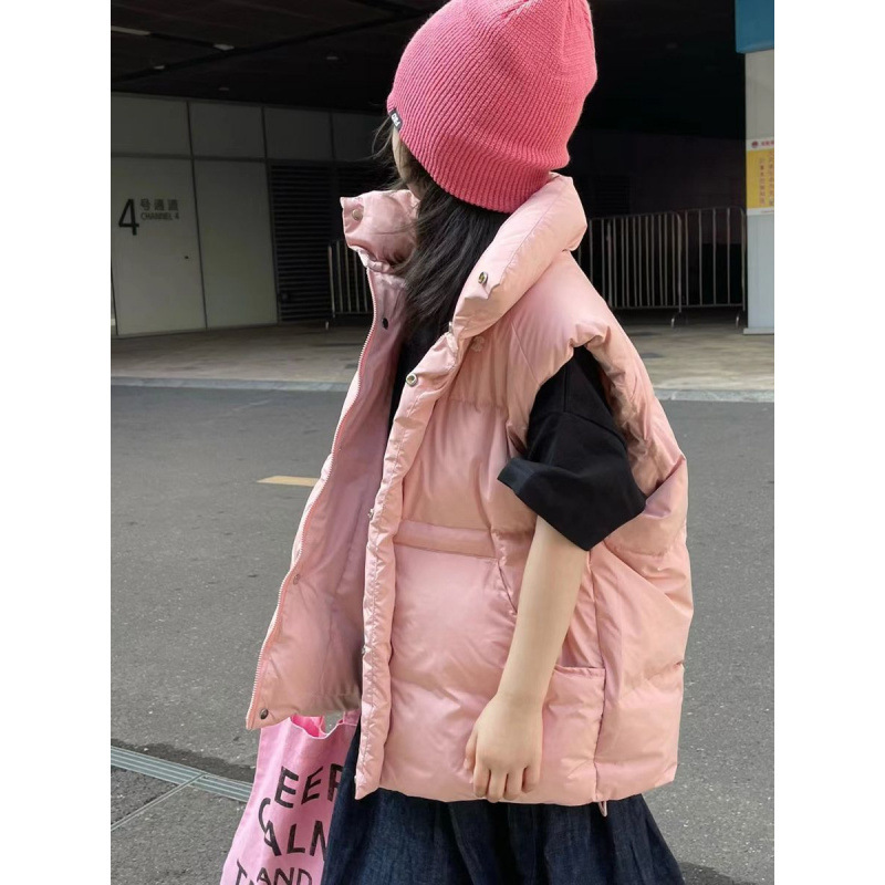 儿童羽绒马甲韩版童装羽绒服男童女童秋冬加厚背心立领外穿坎肩潮
