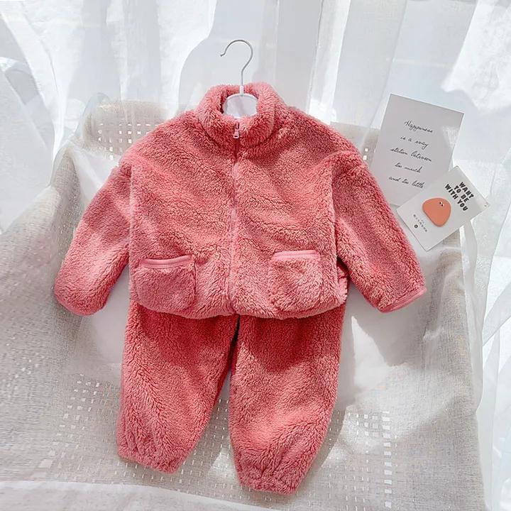 儿童珊瑚绒睡衣男女中小童童装法兰绒家居服宝宝保暖套装秋冬