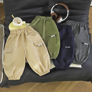 春季新款韩版儿童工装裤Kids Caigo Pants男女童帅气宽松裤子