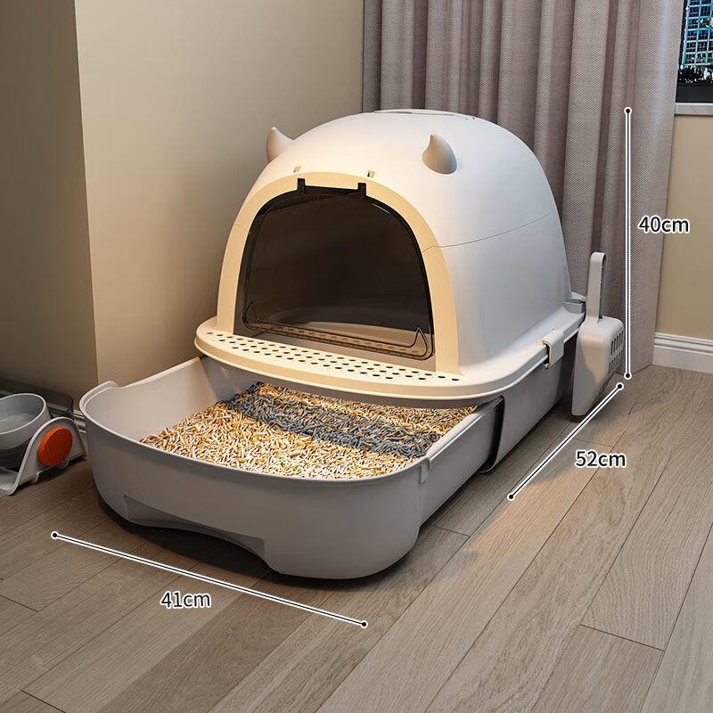 YWZR调皮窝猫砂盆超大号封闭式猫咪厕所防臭抽屉式猫沙砂盆全封闭