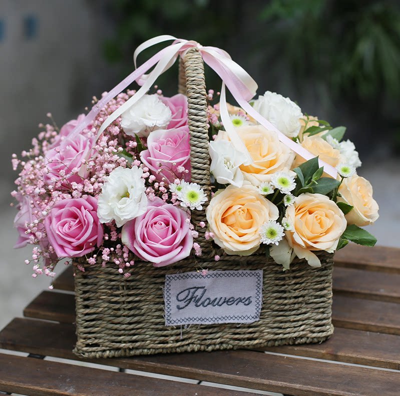 商洛市商州区杨陵区父亲节向日葵香槟玫瑰鲜花速递同城花店送上门