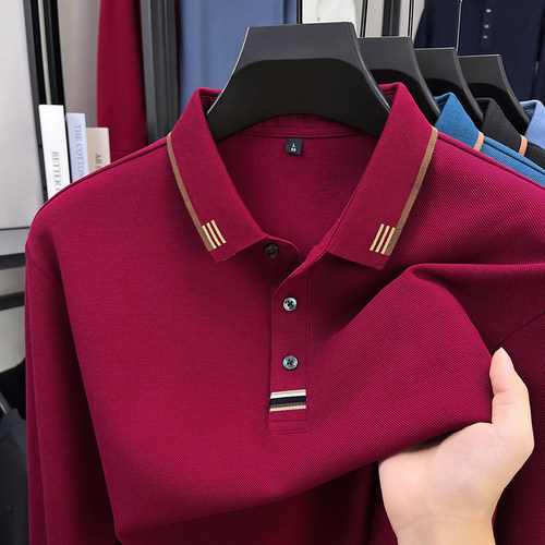 本命年红色100%纯棉男士长袖t恤