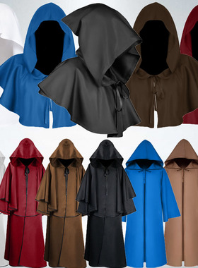 万圣节披风黑武士死神服装星球大战斗篷修道士长袍子连帽斗篷巫师