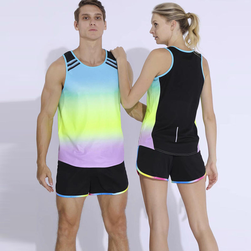 田径训练服体育生背心运动套装马拉松长跑专业定制体考透气运动服
