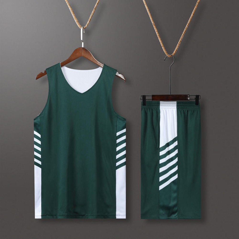 新款双面篮球服套装男女学生队服定制双层透气两面穿背心球衣印号