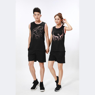 无袖排球服运动服套装男气排球衣羽毛球服乒乓球服女学生训练队服