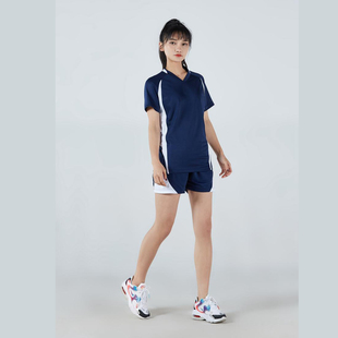 排球服运动服套装 女学生训练队服男气排球衣羽毛球服乒乓球服短袖