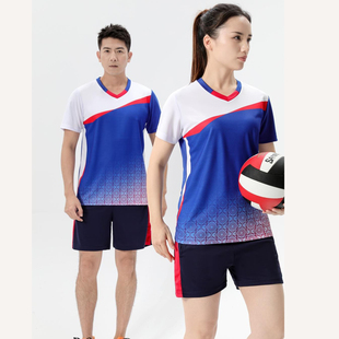 女学生比赛服训练队服短袖 男气排球衣服印字号 排球运动服套装 新款