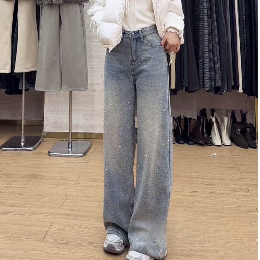 【满天星钻石】复古时尚高级垂感高腰显瘦牛仔裤-229-266,女装/女士精品,毛针织衫,淘宝优惠券,粉丝福利购,淘宝优惠卷