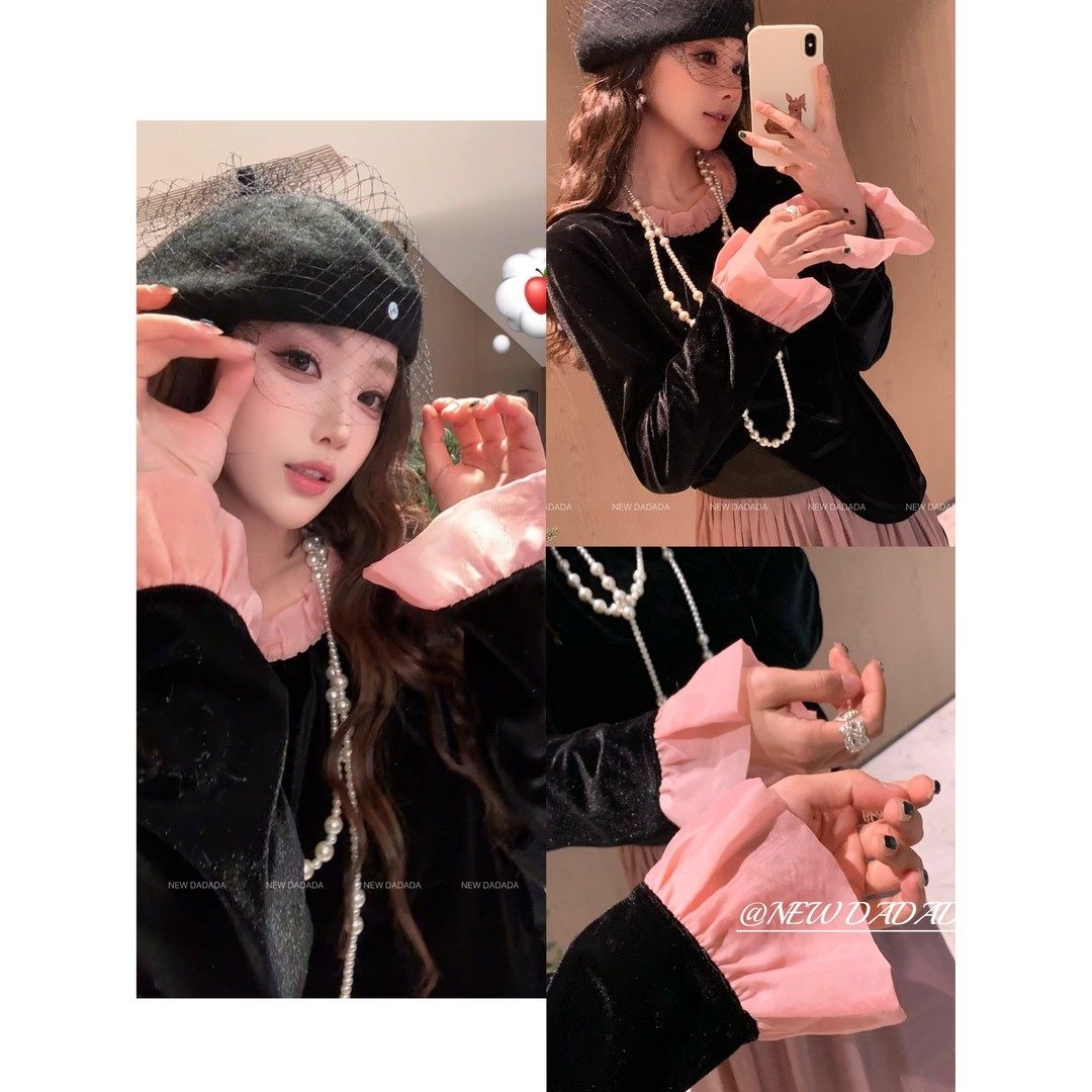 利达 NEW DADADA 【黑粉慕斯】修身百搭丝绒内搭打底衫DUZ4627,女装/女士精品,毛针织衫,淘宝优惠券,粉丝福利购,淘宝优惠卷