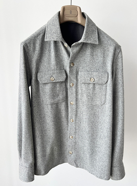 秋冬新品 BC羊毛灰色格雷系衬衫外套