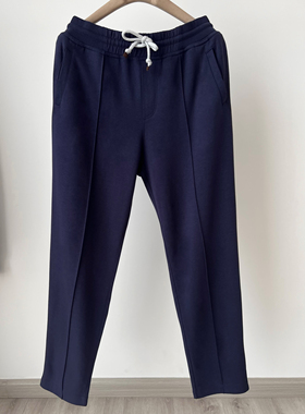 BC 男装意式运动休闲裤 直筒裤型 浅灰色裤绳皮头点缀95%棉5%氨纶