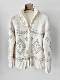 重工美丽诺羊毛费尔岛开衫