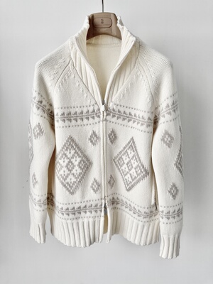 重工美丽诺羊毛费尔岛开衫