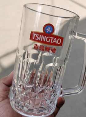 大容量啤酒杯扎啤杯青岛啤酒杯