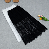 春秋a字高腰百搭网纱中长款 蕾丝半身裙女2026新款 韩版 仙女裙子潮